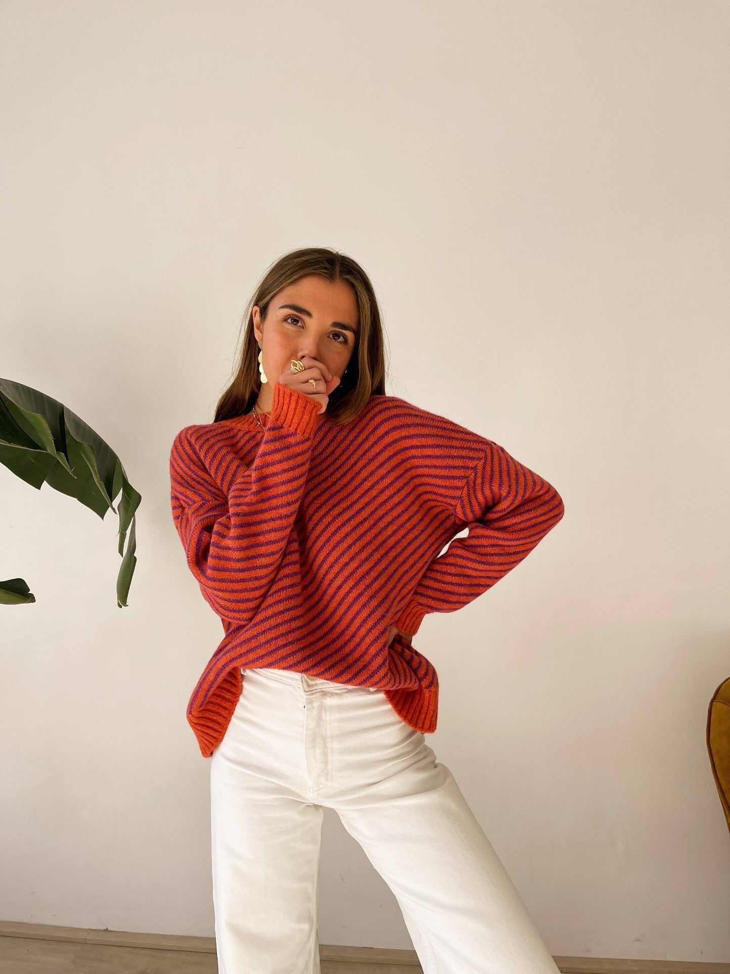 Laura Orangefarbener Pullover