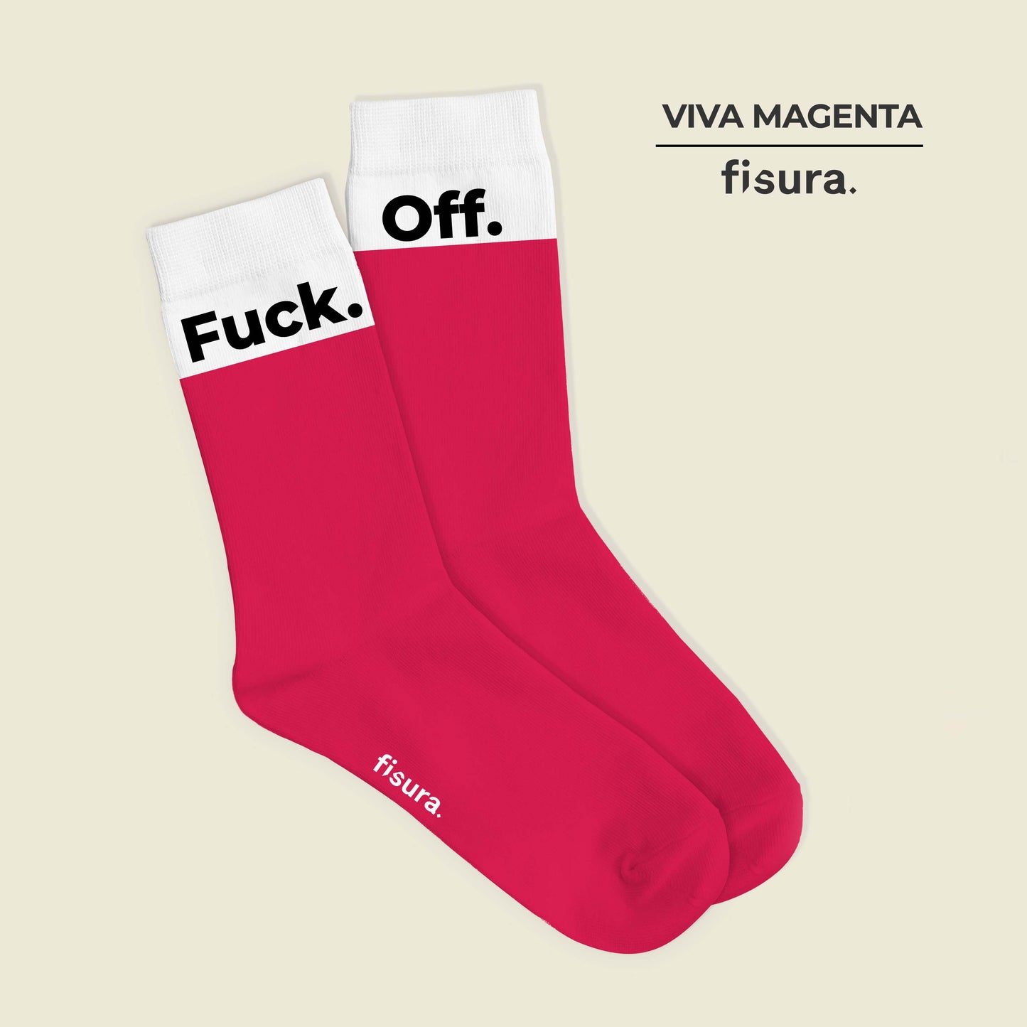 "Fuck Off“ -Socken Viva Magenta