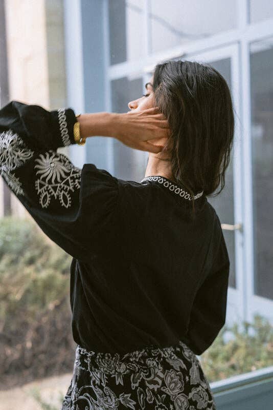 Piti Cuiti Bluse schwarz