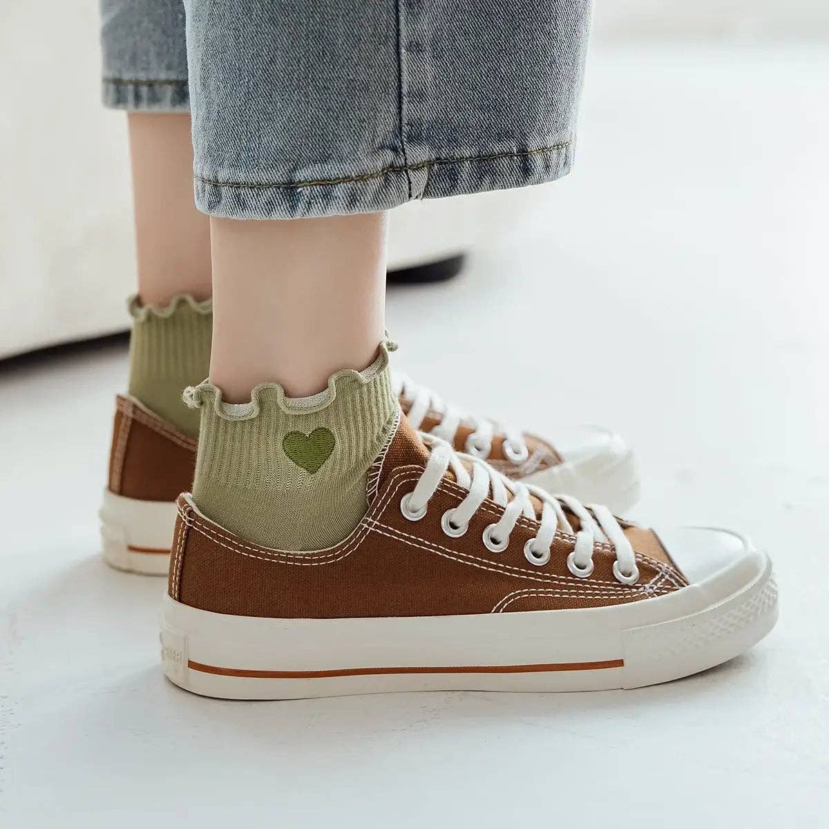Halbhohe Socken Herz Zart