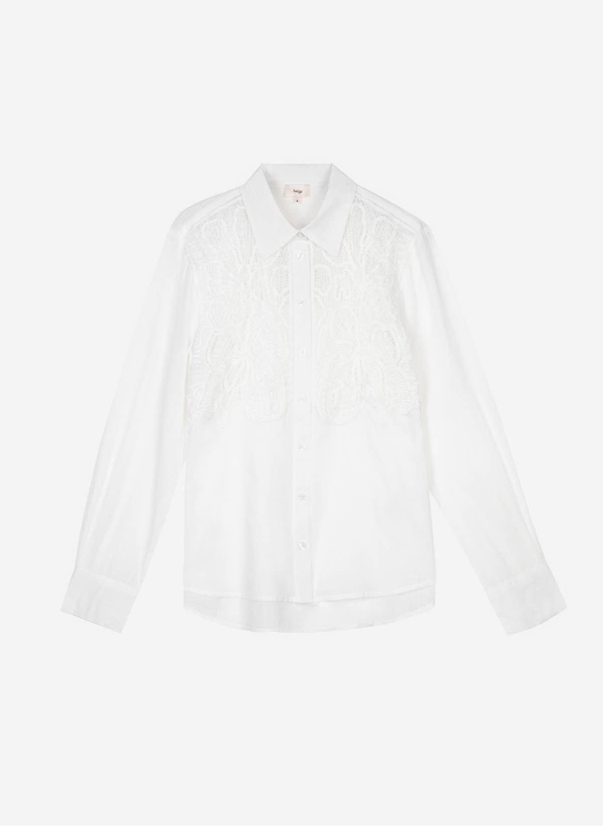 AN'GE Hemd Weiß