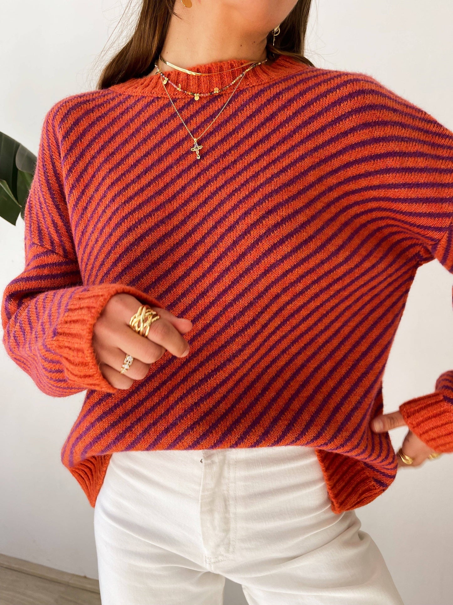 Laura Orangefarbener Pullover