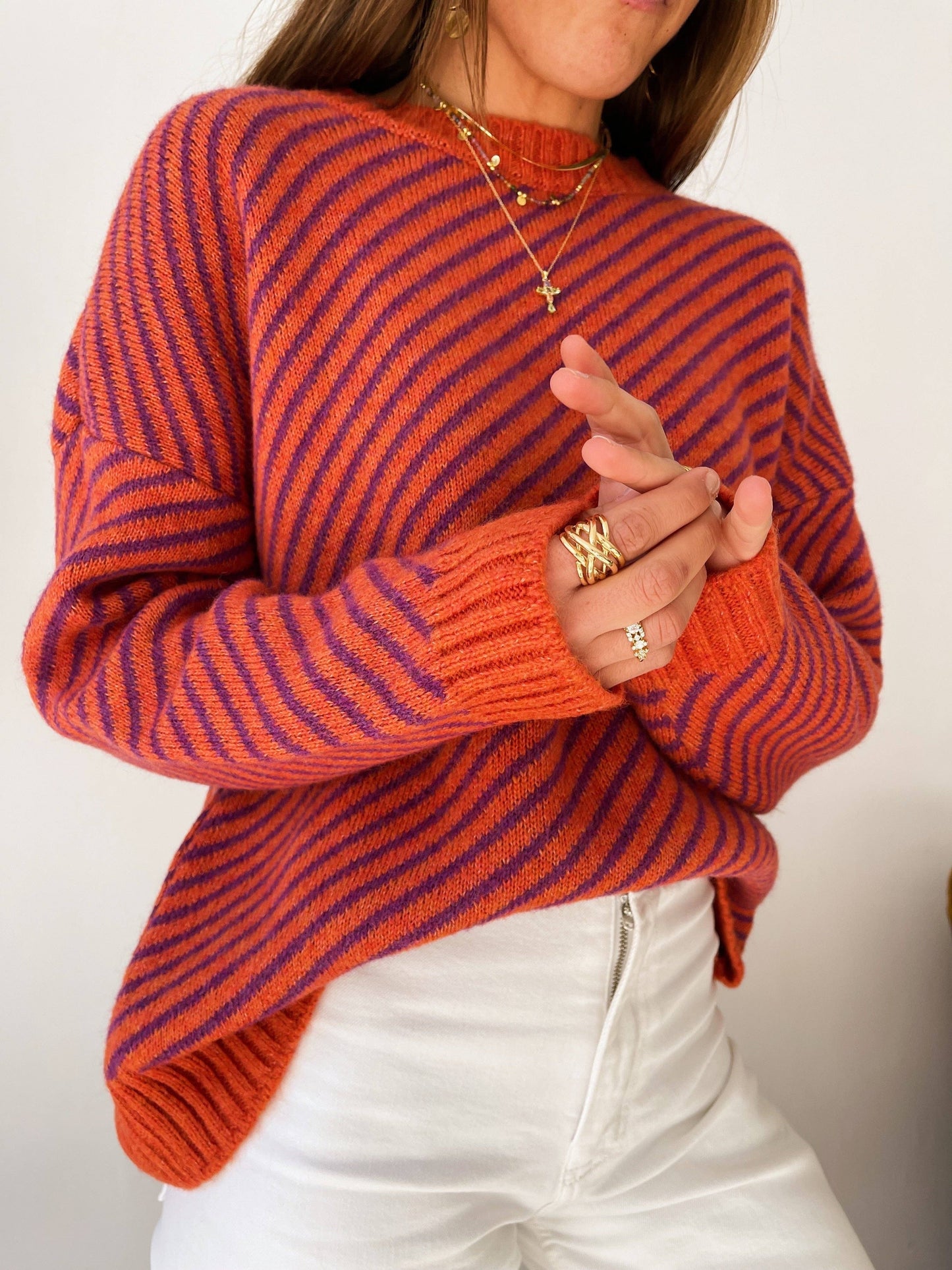 Laura Orangefarbener Pullover