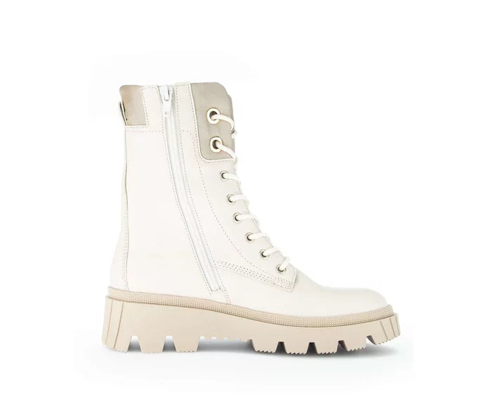 Gabor Biker Boots Beige Reißverschluss