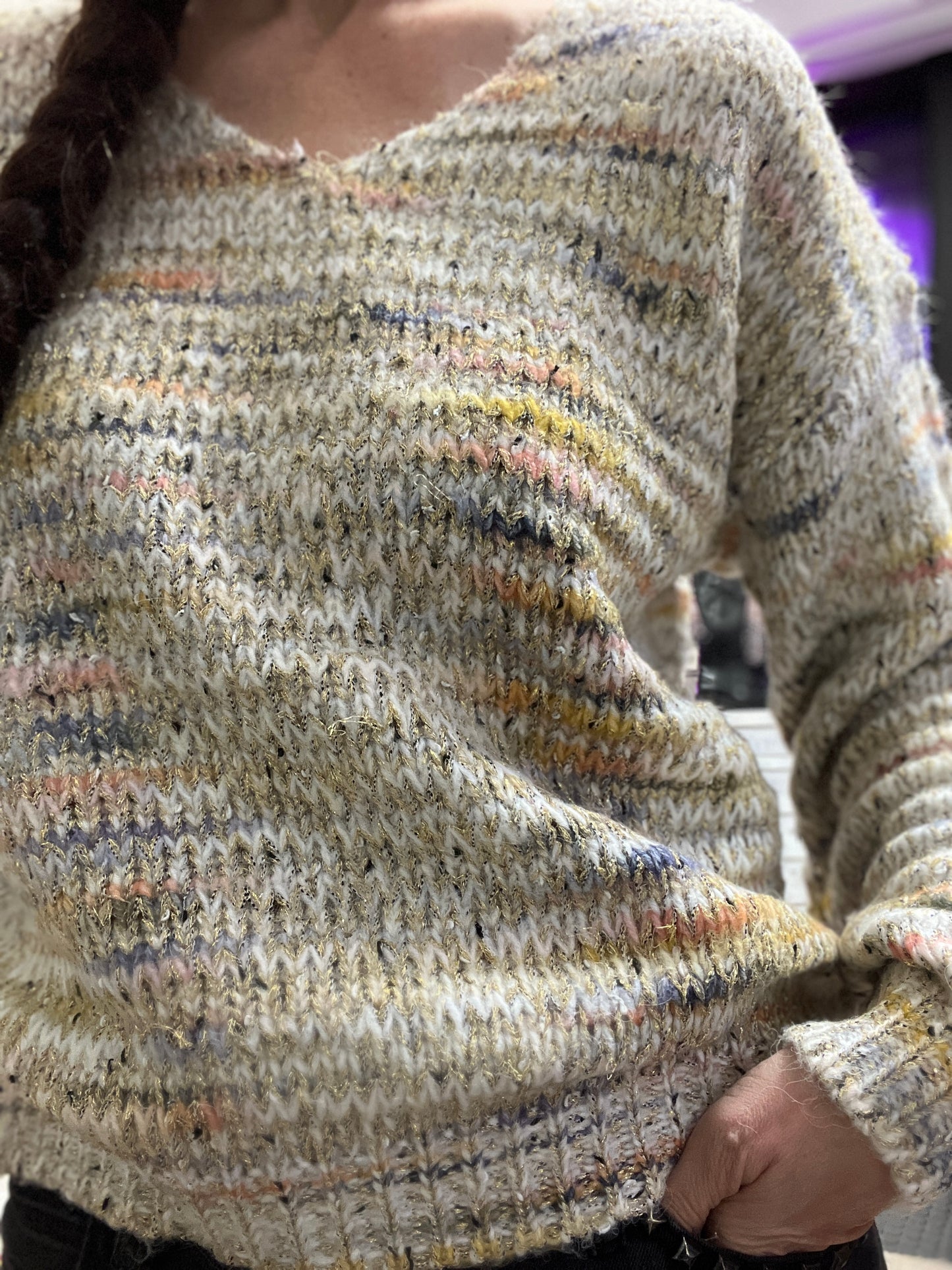 Pullover mit V-Ausschnitt