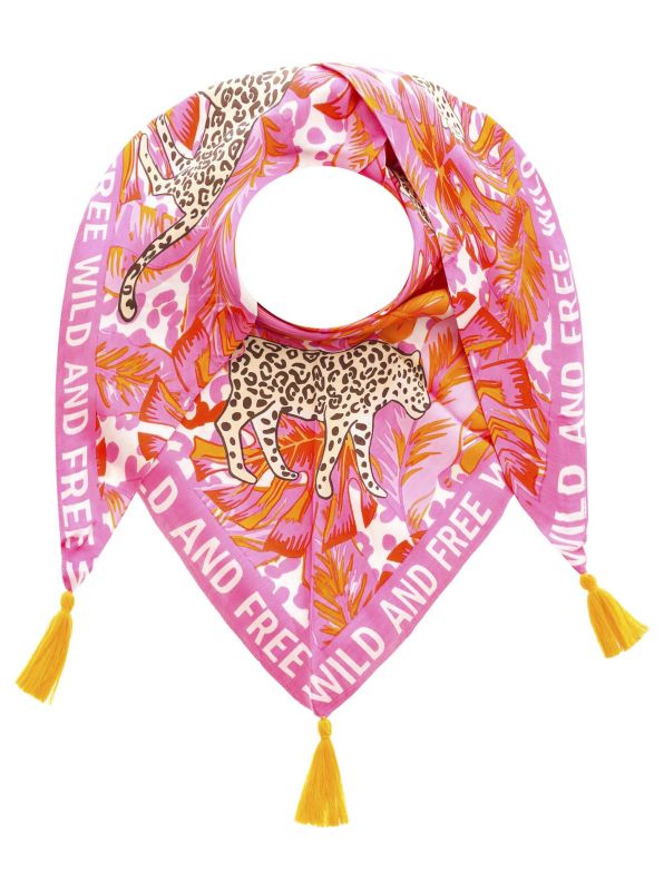 Zwillingsherz Dreieckstuch Jungle Leo & Summer Flower