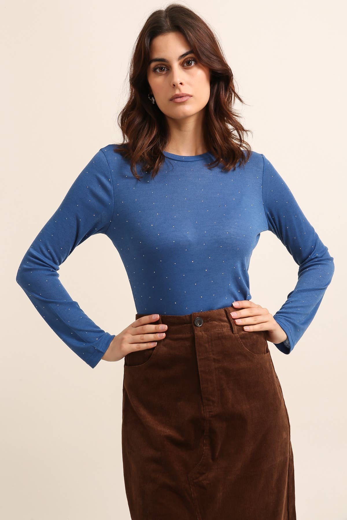 Long Shirt mit Strass