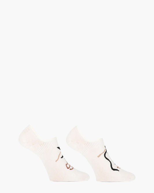 MarcMarcs Sneaker Socks White Beige 2Pack