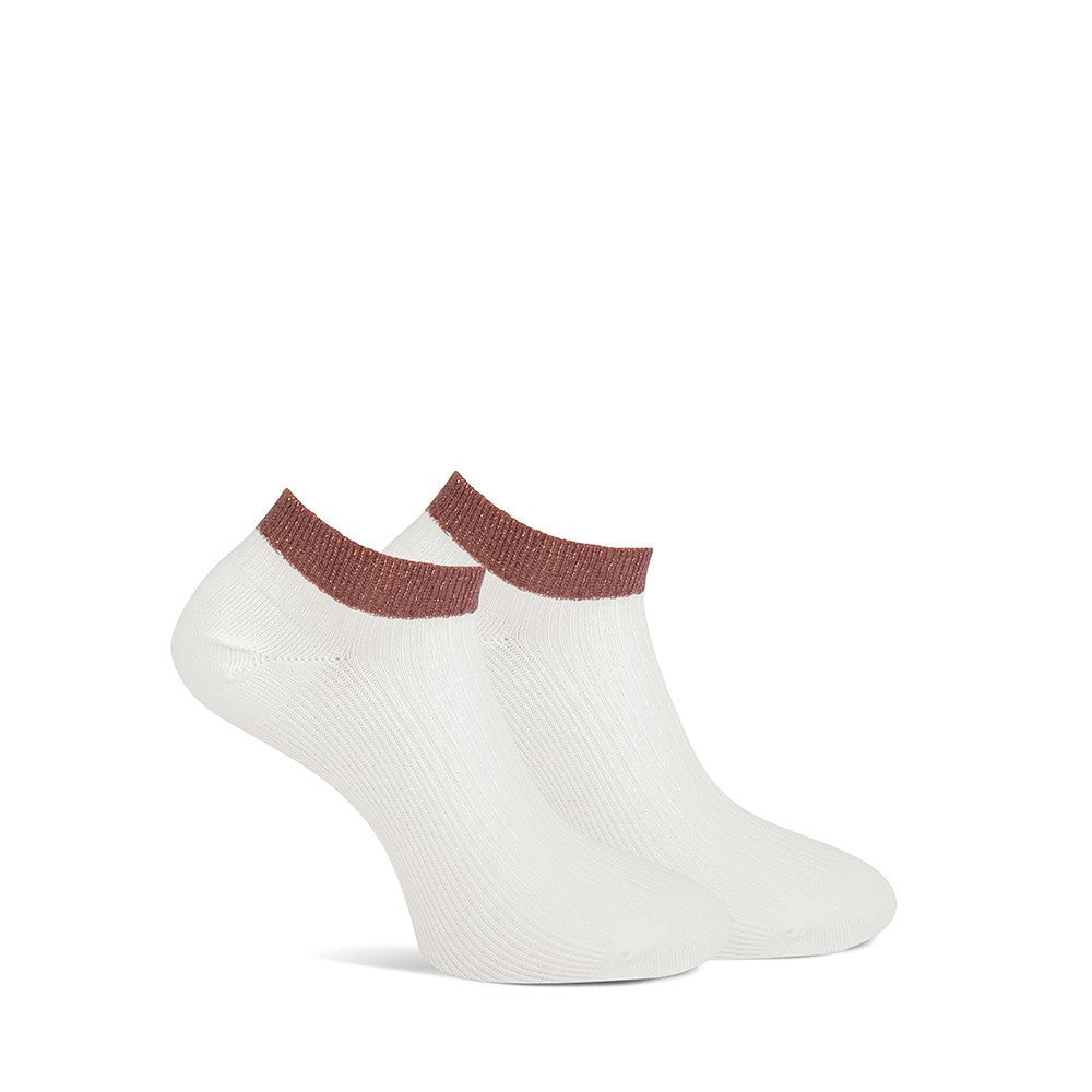 MarcMarcs Damen Sneaker Socks Amsterdam Offwhite Chestnut