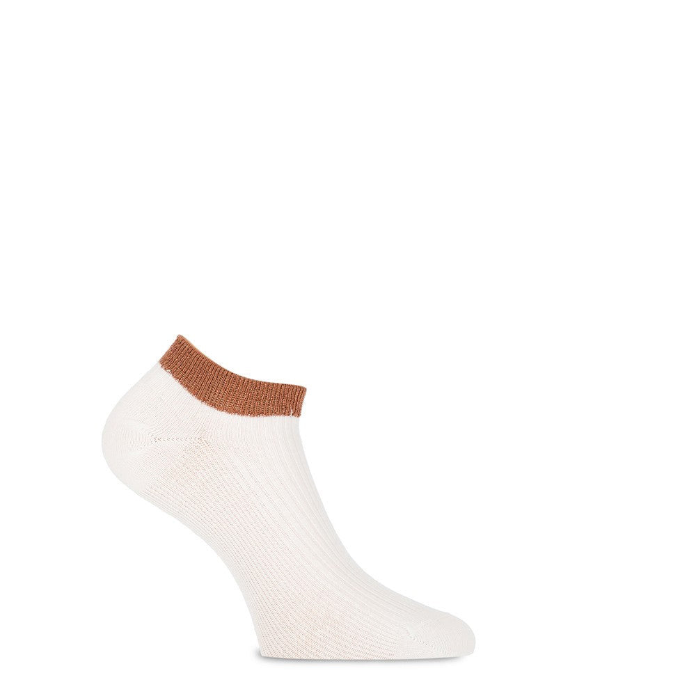 MarcMarcs Damen Sneaker Socks Amsterdam Offwhite Chestnut