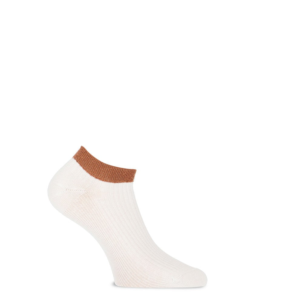 MarcMarcs Damen Sneaker Socks Amsterdam Offwhite Chestnut