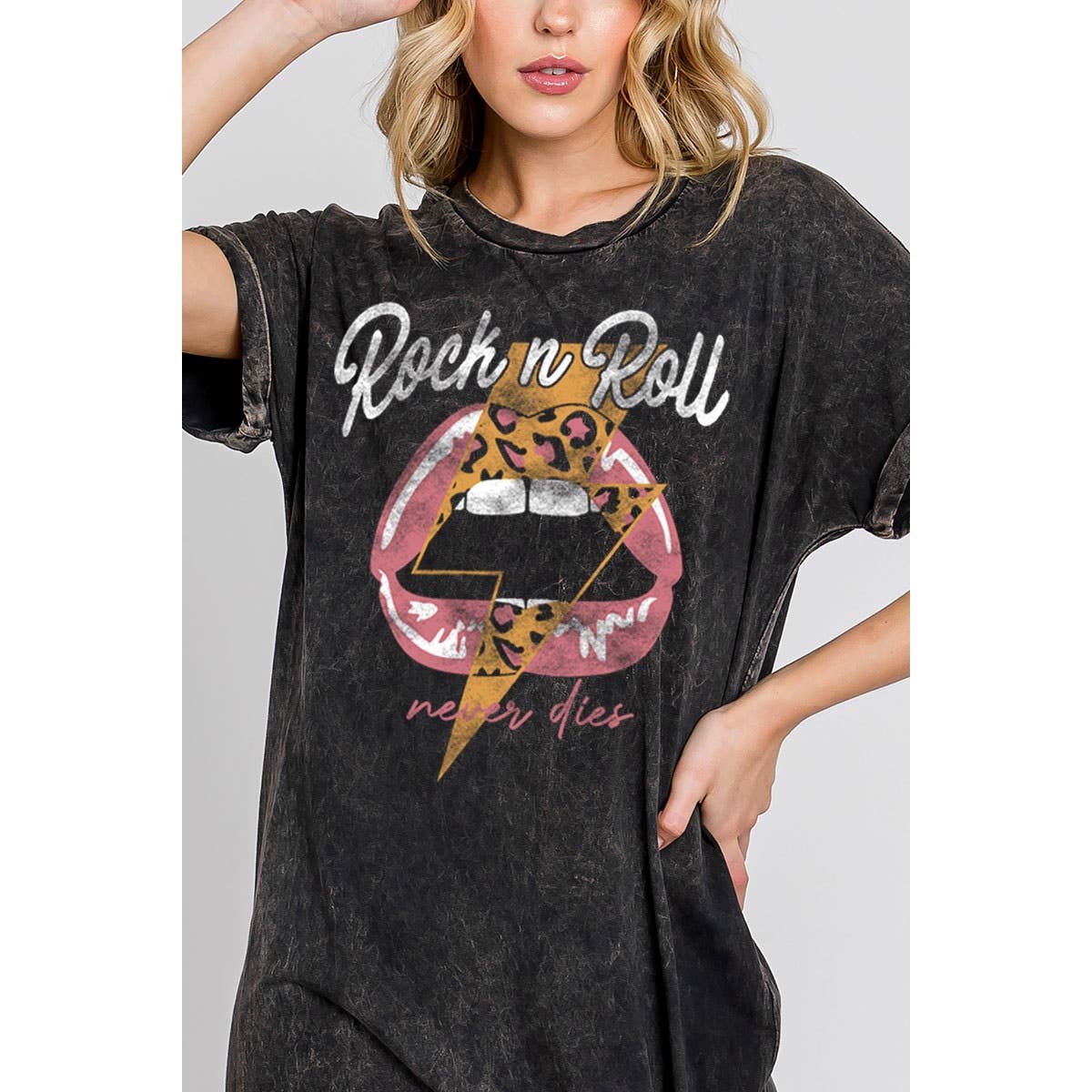 Shirt Kleid "Rock'n Roll never dies"