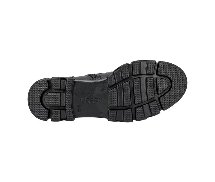 Gabor Biker- / Combat Boots schwarz Chunky gold