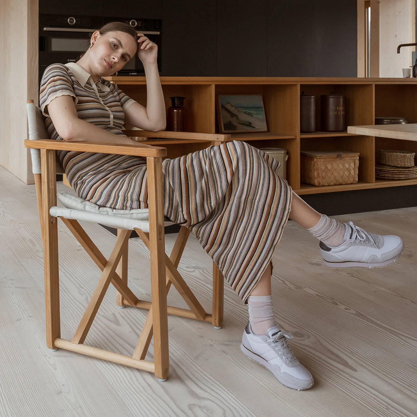 Woden Sneaker Nora III Leather Lilac Marble