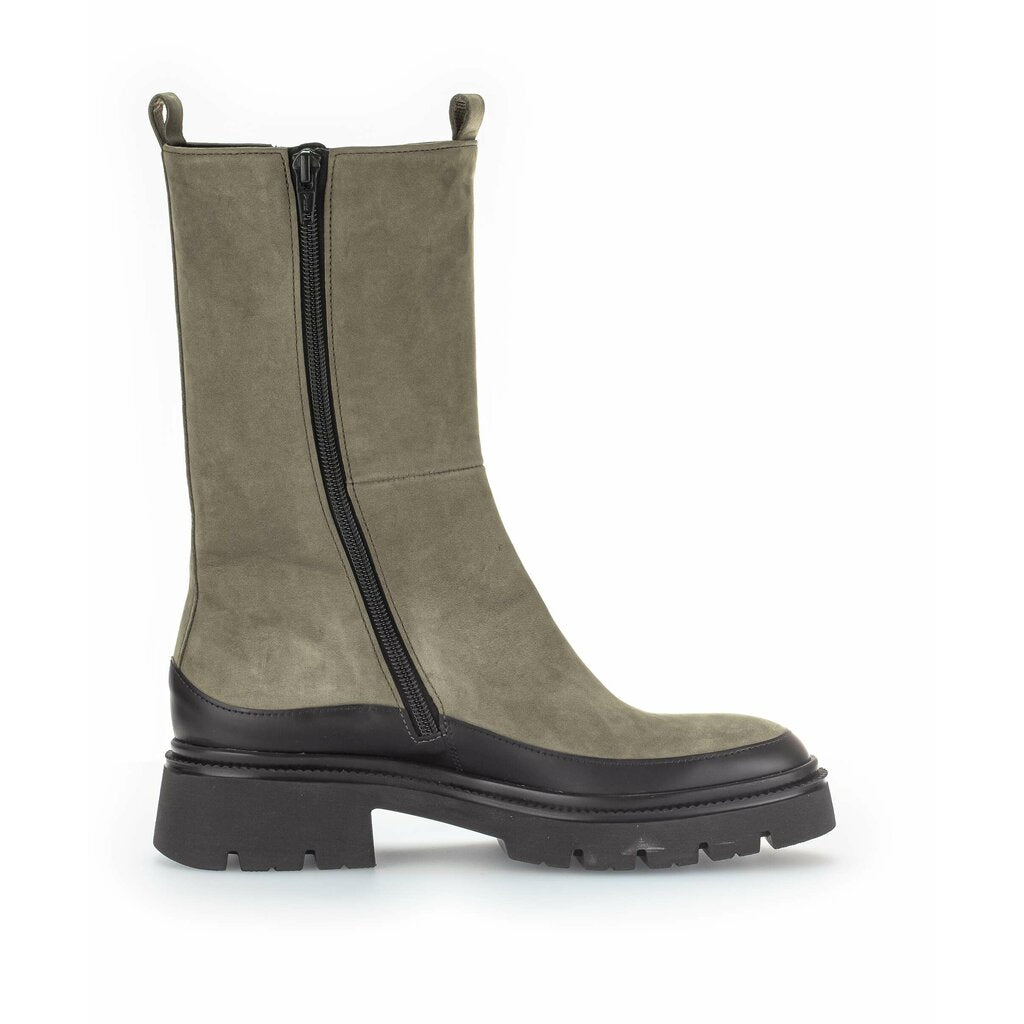 Gabor Chelsea Boots Oliv Schwarz