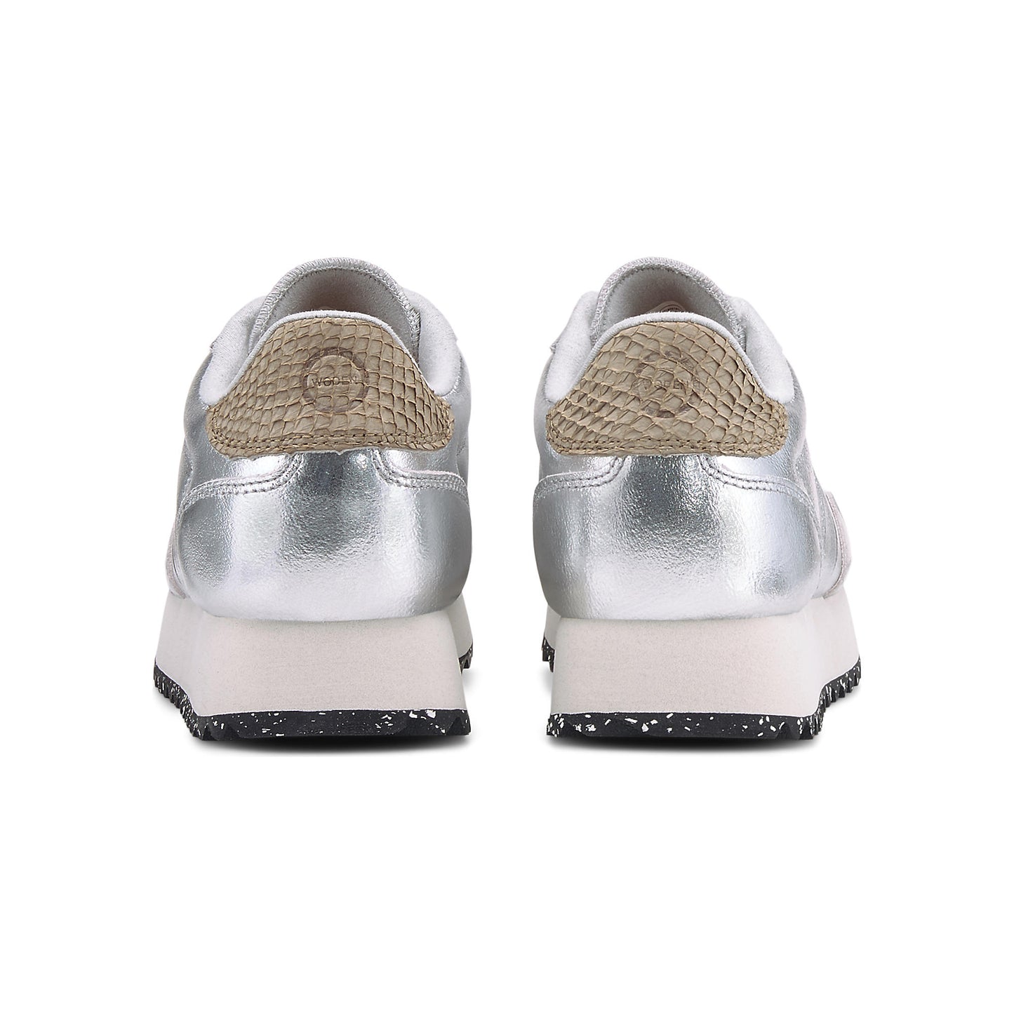 Woden Nora III Damen Sneaker Plateau Silber