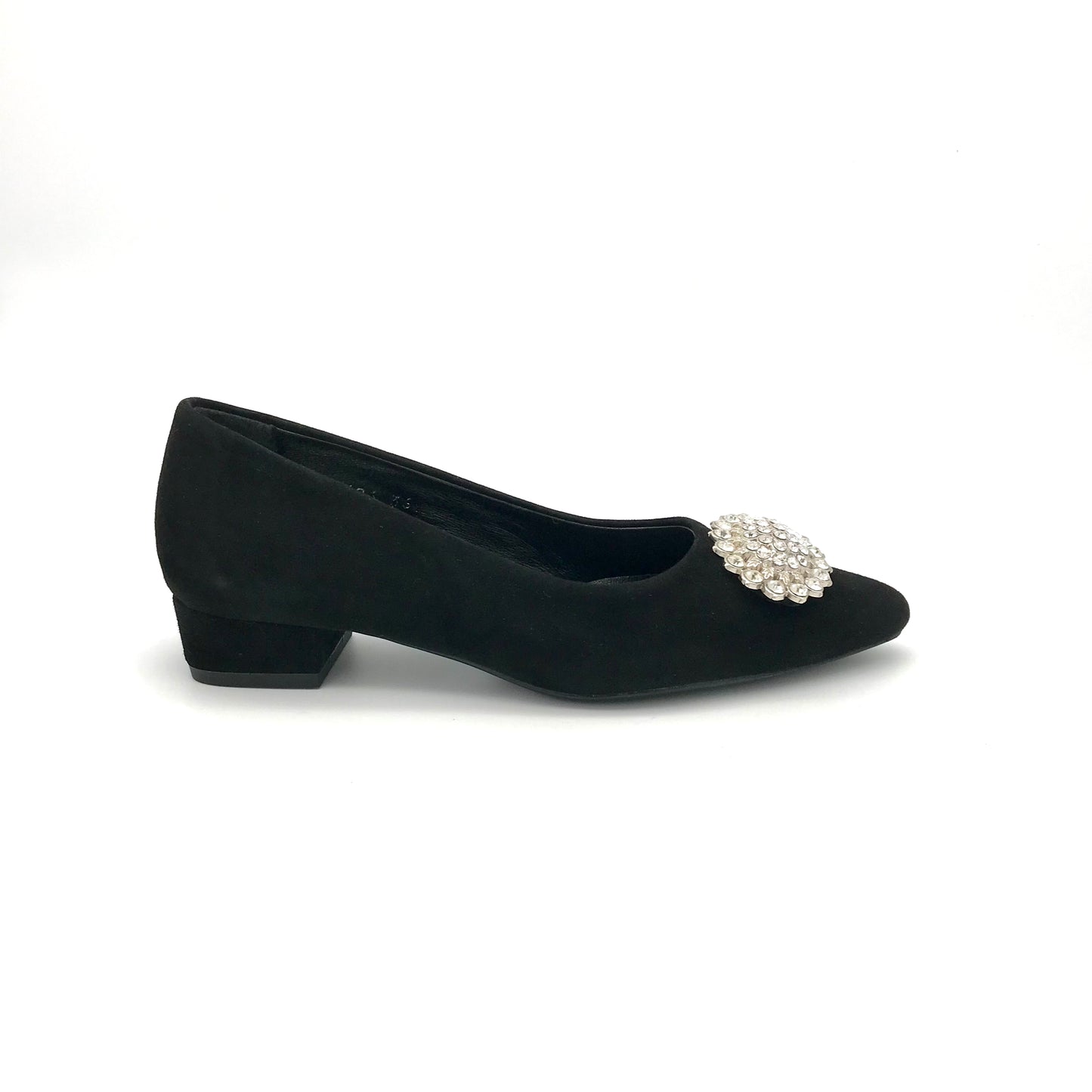 Ballerinas mit Schmuck Dekor - Schwarz