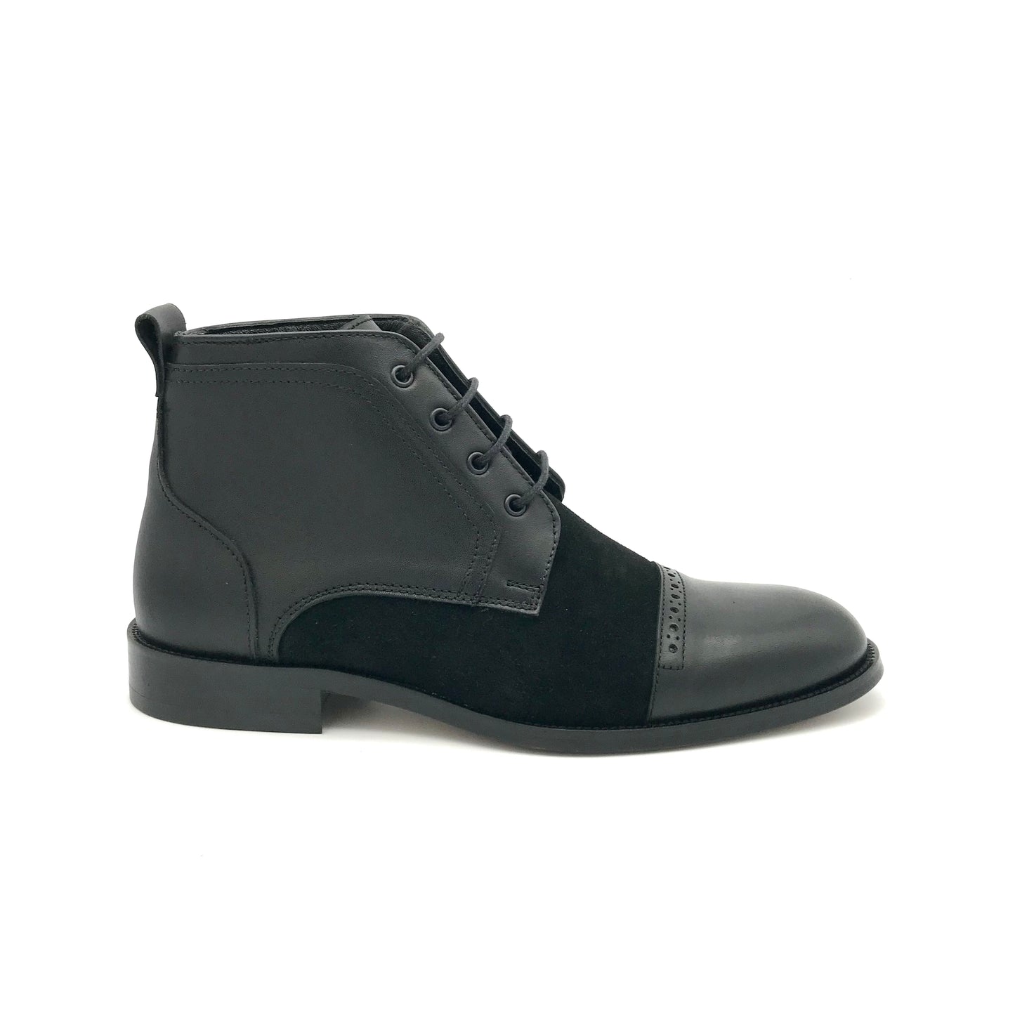 Herren Stiefeletten Elegant Leder - Schwarz