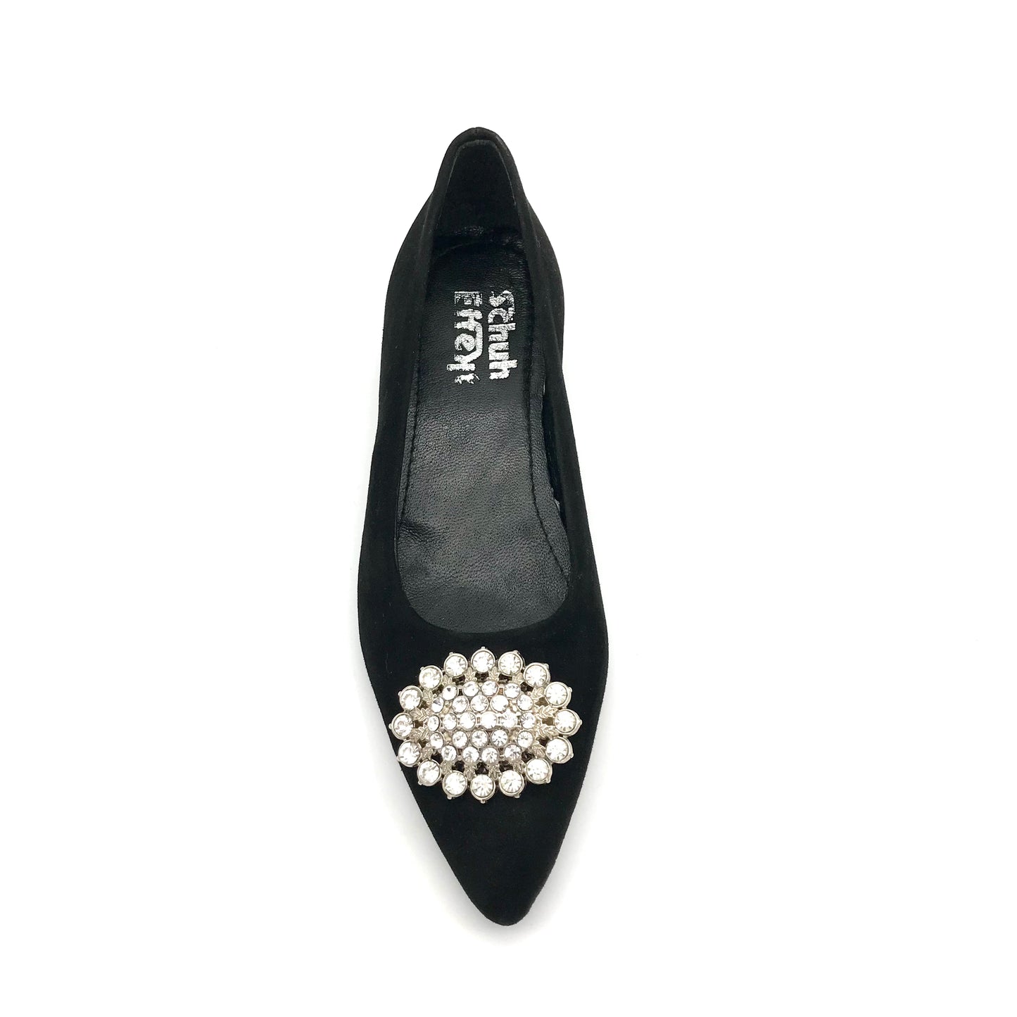 Ballerinas mit Schmuck Dekor - Schwarz