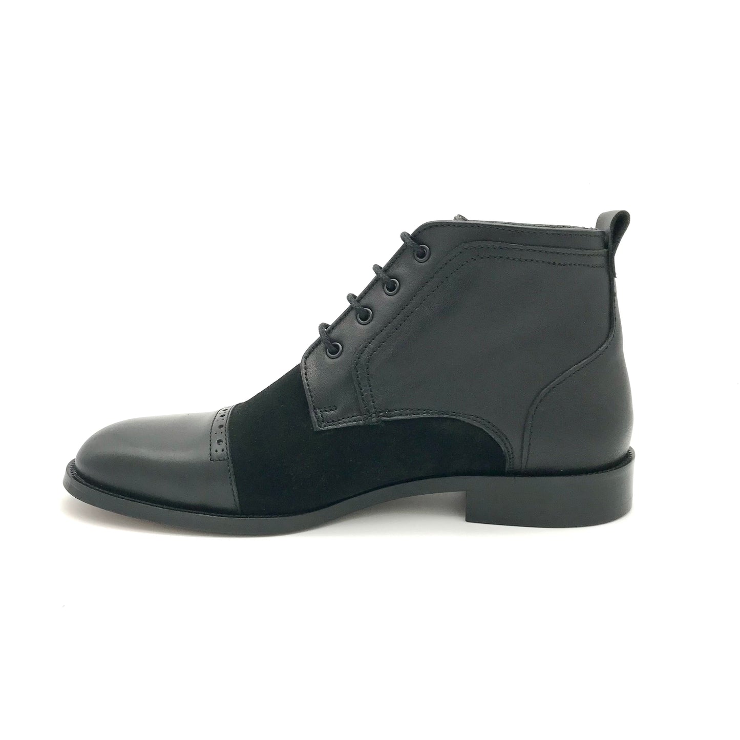 Herren Stiefeletten Elegant Leder - Schwarz
