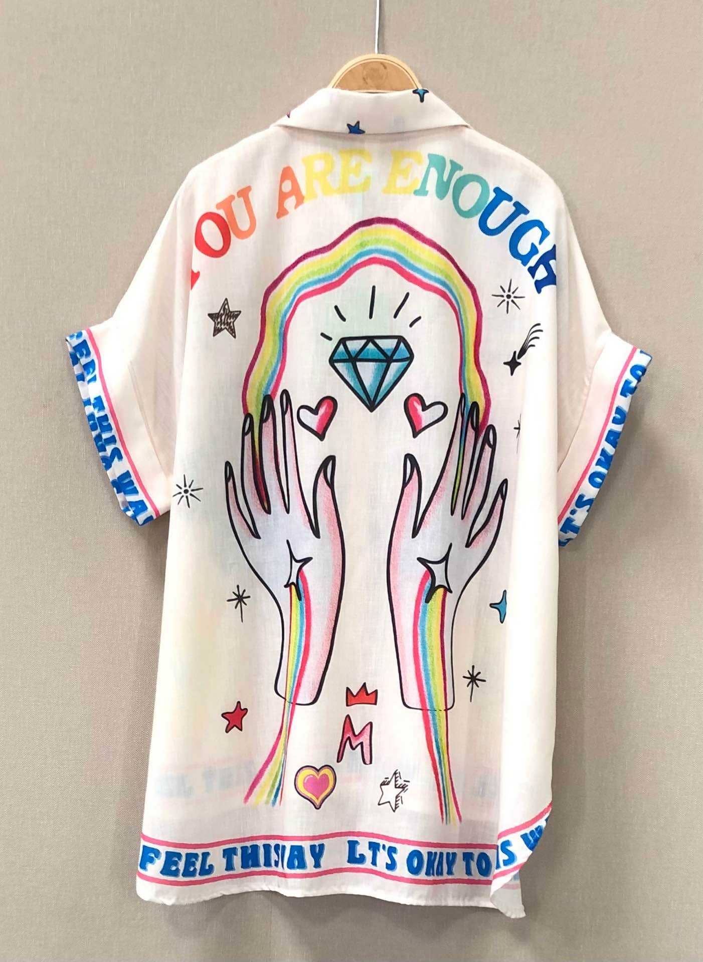 Bunte Bluse Oversize