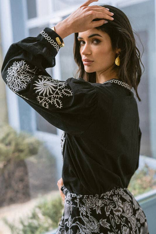 Piti Cuiti Bluse schwarz