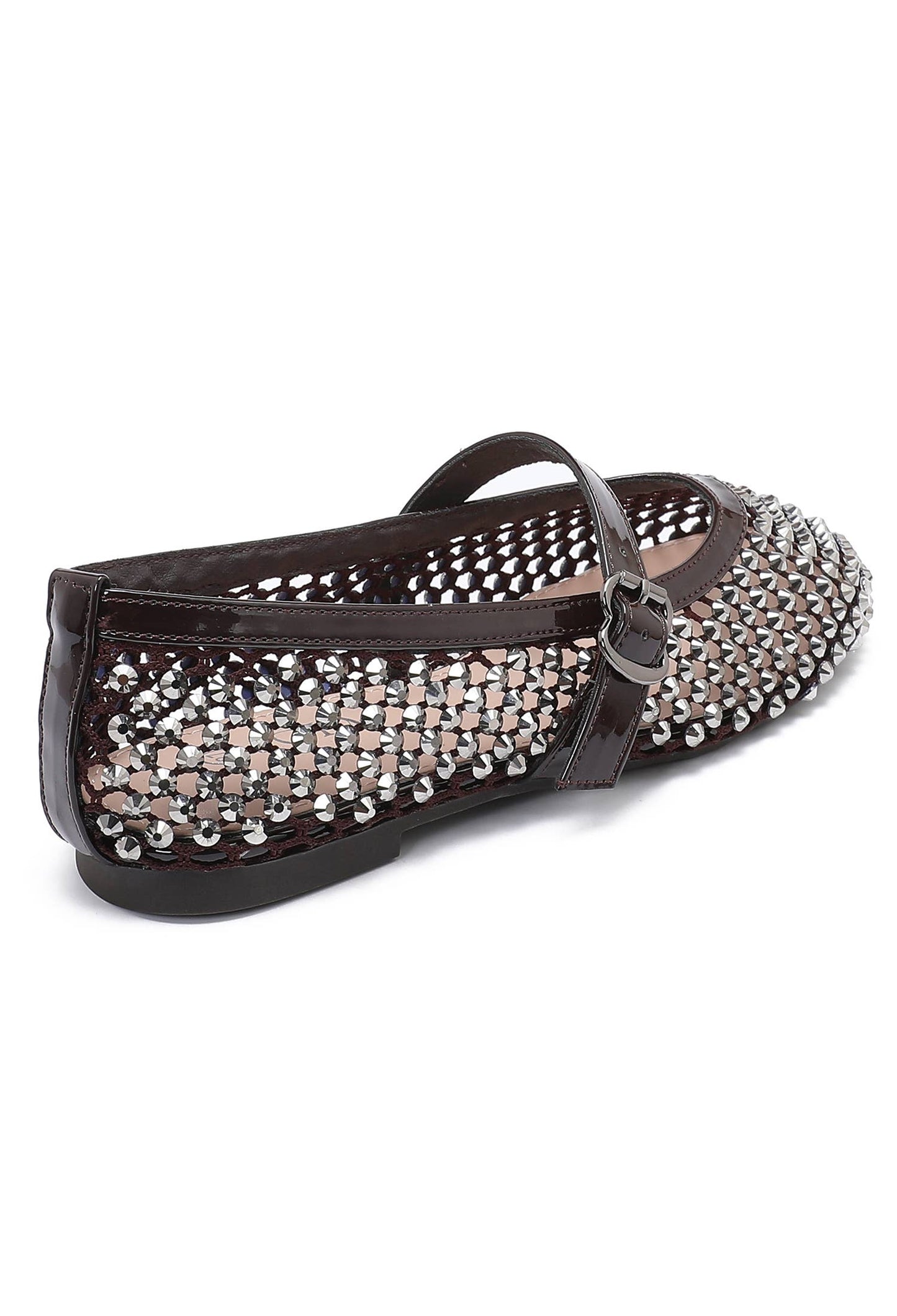 Mary-Jane-Ballerinas mit Strass verziert H8-1530H: Black