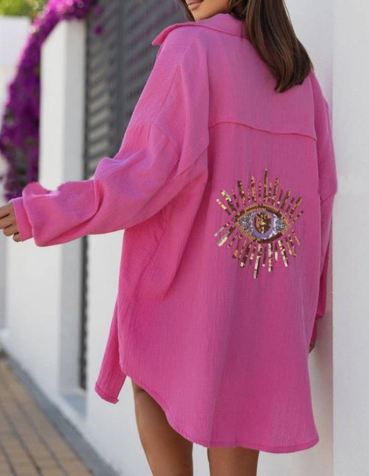 Longbluse Fuchsia