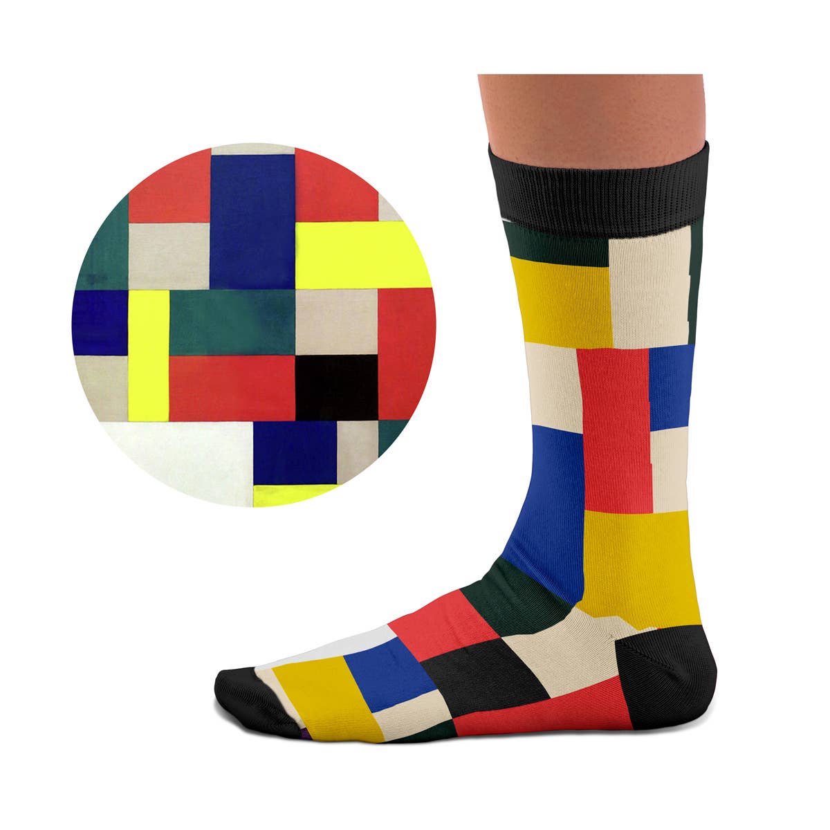 Socken mit Motiv von Theo van Doesburgs Gemälde