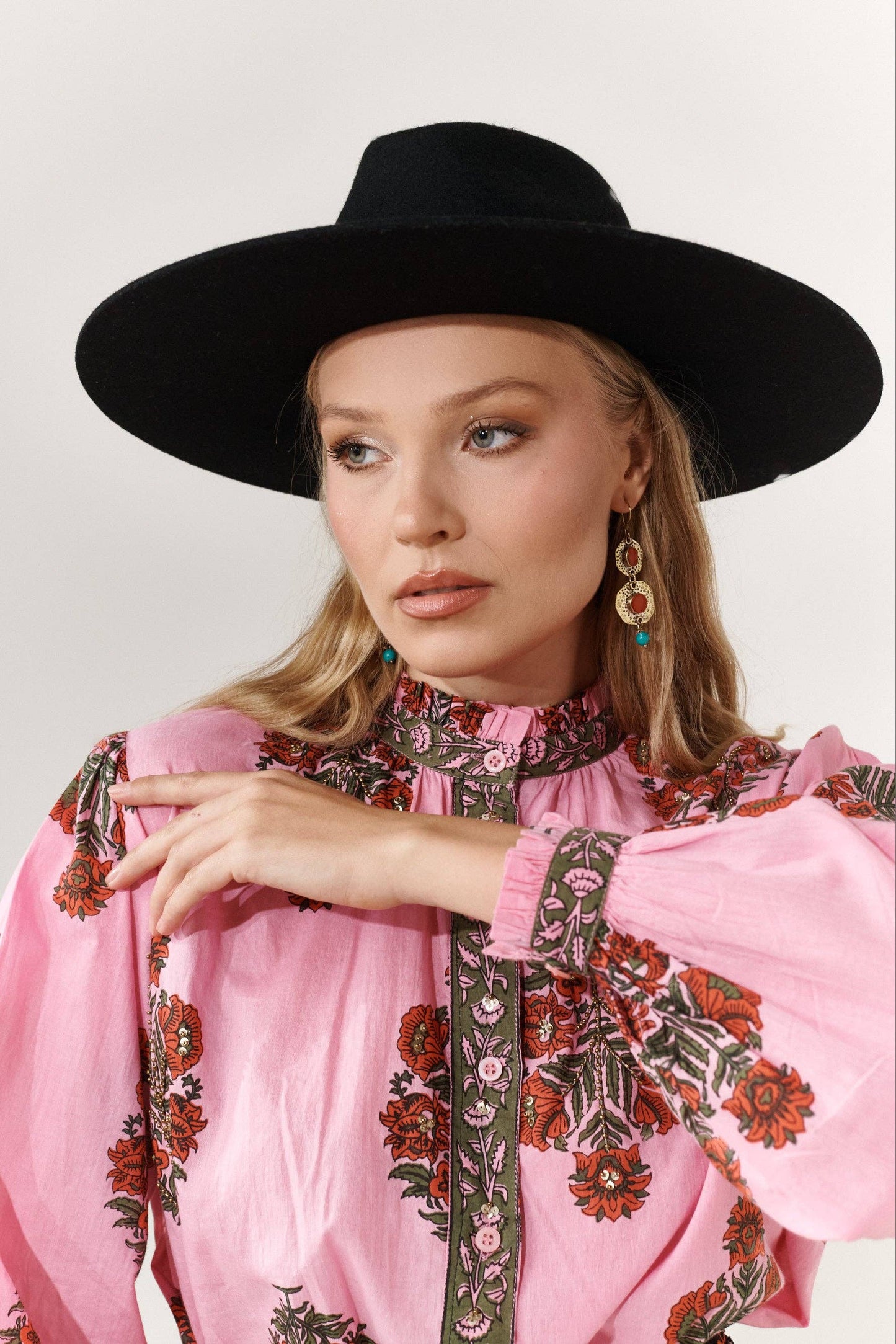 Rosa Boho Bluse