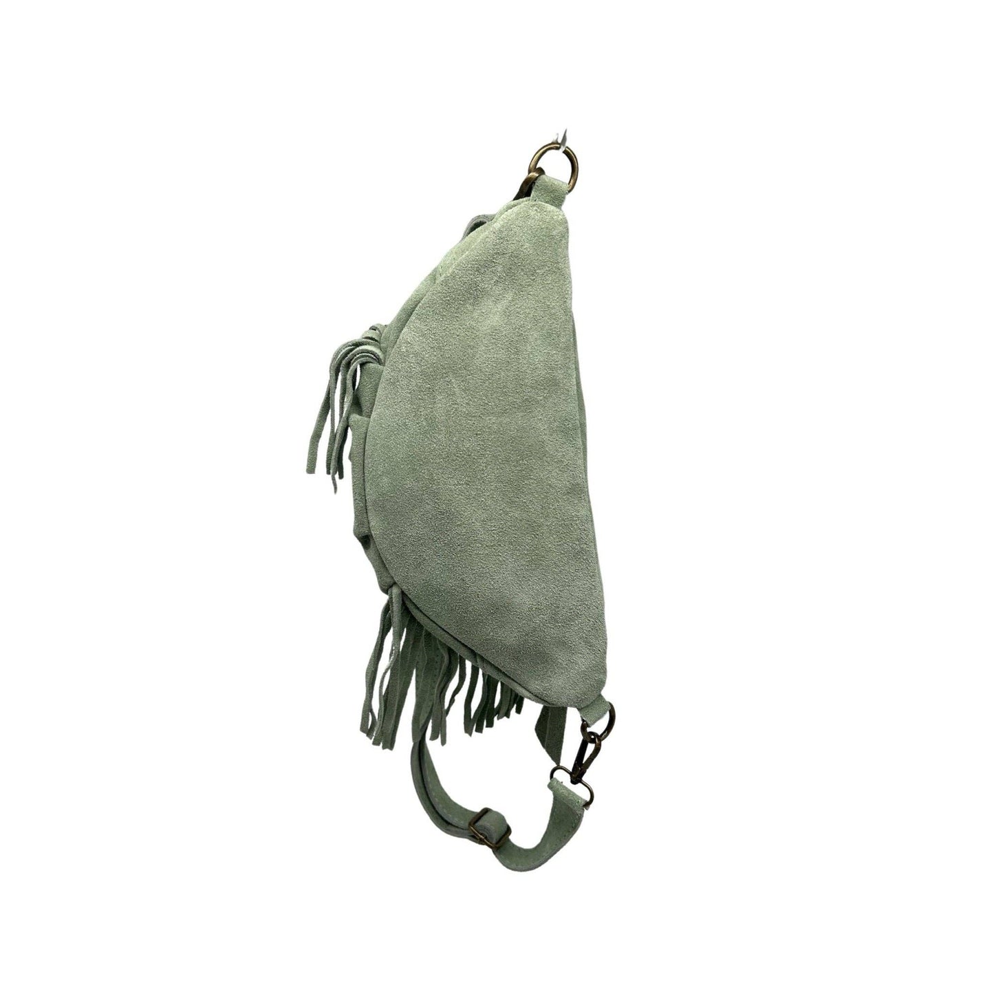 Esperanza Bauchtasche aus Wildleder mit Fransen: KAMEL