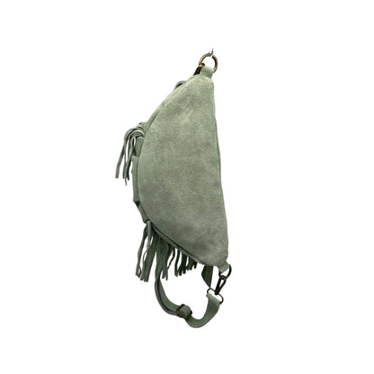 Esperanza Bauchtasche aus Wildleder mit Fransen: KAMEL