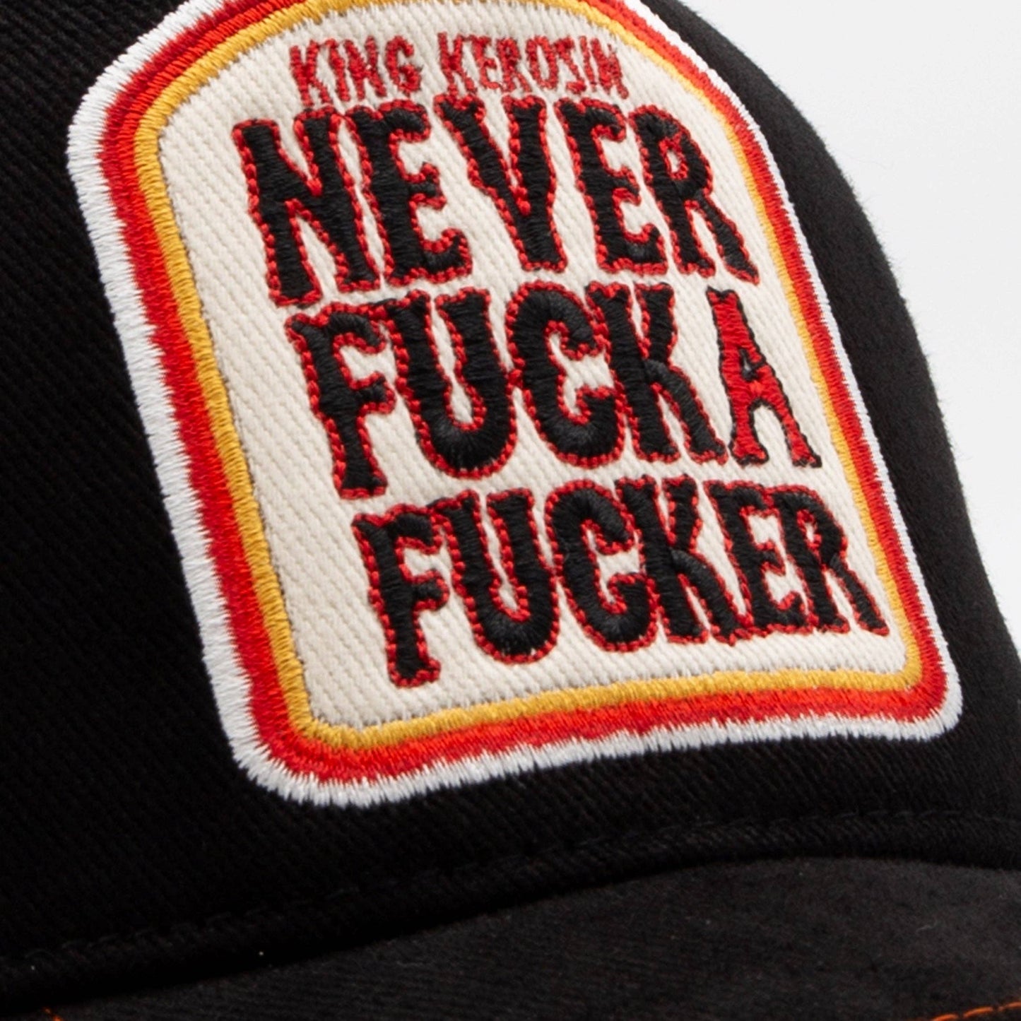 Trucker Cap «Never Fuck a Fucker»: Orange / One Size
