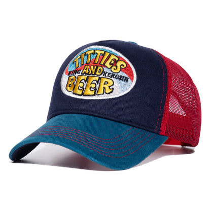 Trucker Cap 'Titties and Beer' Dunkelblau