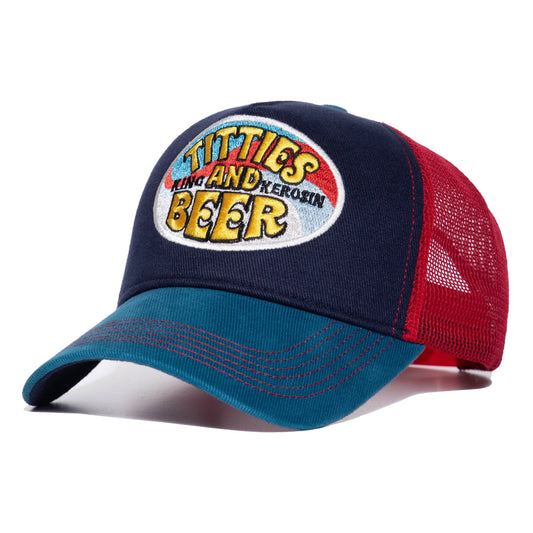Trucker Cap 'Titties and Beer' Dunkelblau