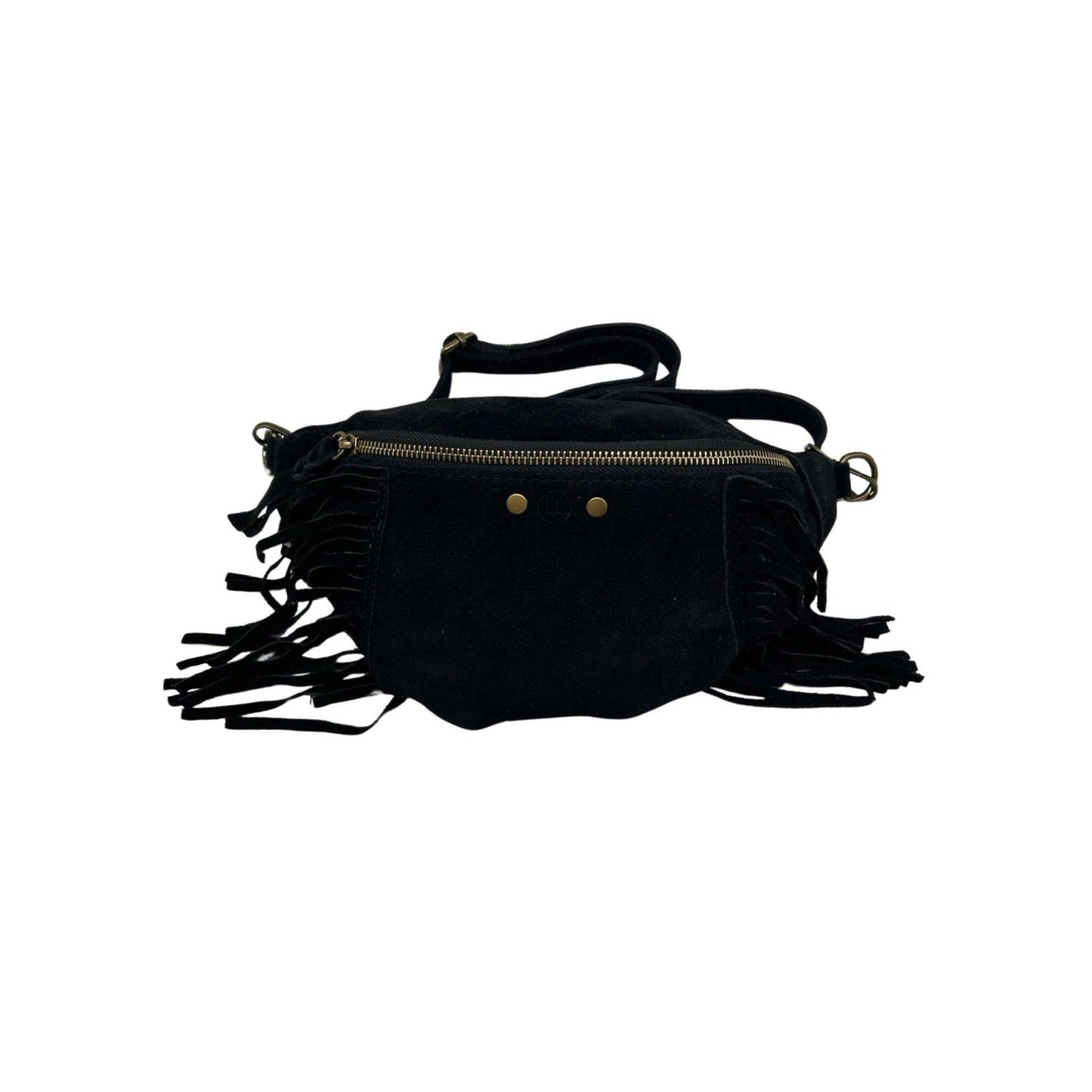 Esperanza Bauchtasche aus Wildleder mit Fransen: KAMEL