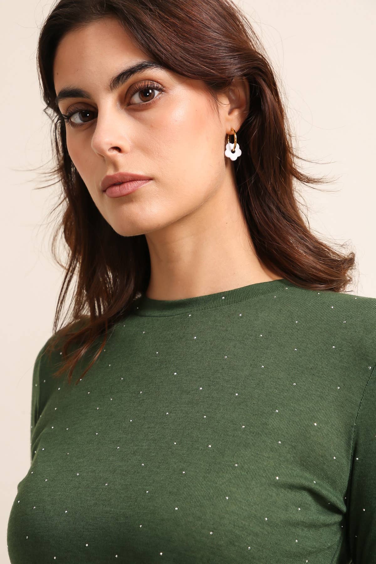 Long Shirt mit Strass