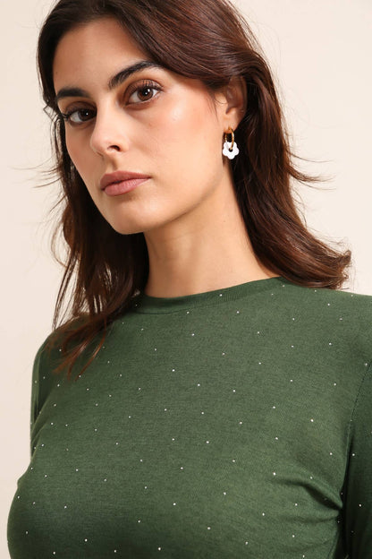 Long Shirt mit Strass