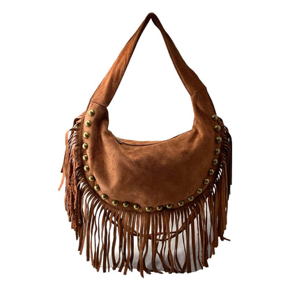 SCHULTERTASCHE WILDLEDER ROCK KLEIN: KAMEL
