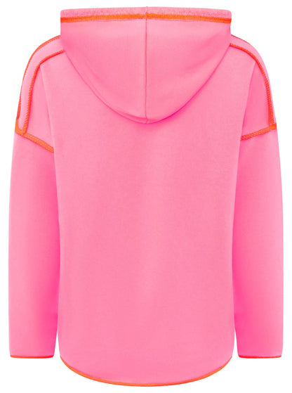 Zwillingsherz Hoodie BW "Neon Colors" Neonpink