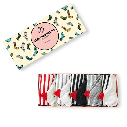 Marine Damen-Kurzsocken Coup de Coeur I 35-41: Blanc/Noir / 35-41