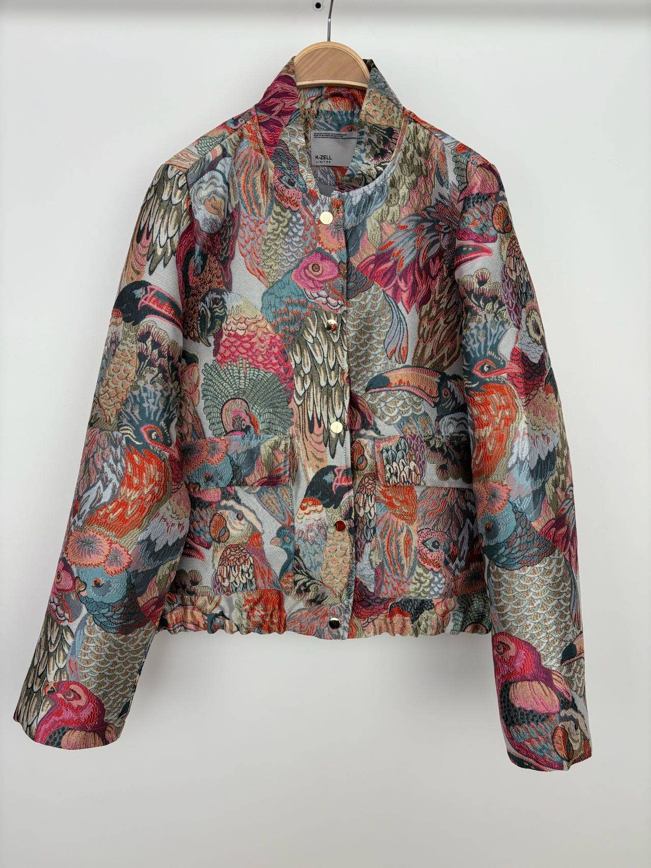 Metallicoptik Jacquard Jacke Paradies Pink