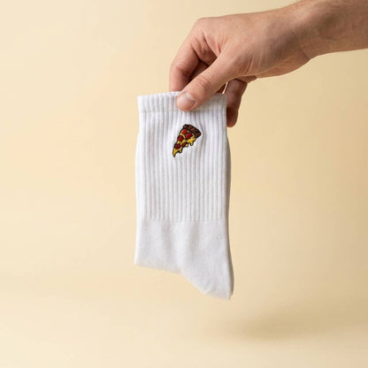 Pizza-bestickte Socken für Fast-Food-Liebhaber