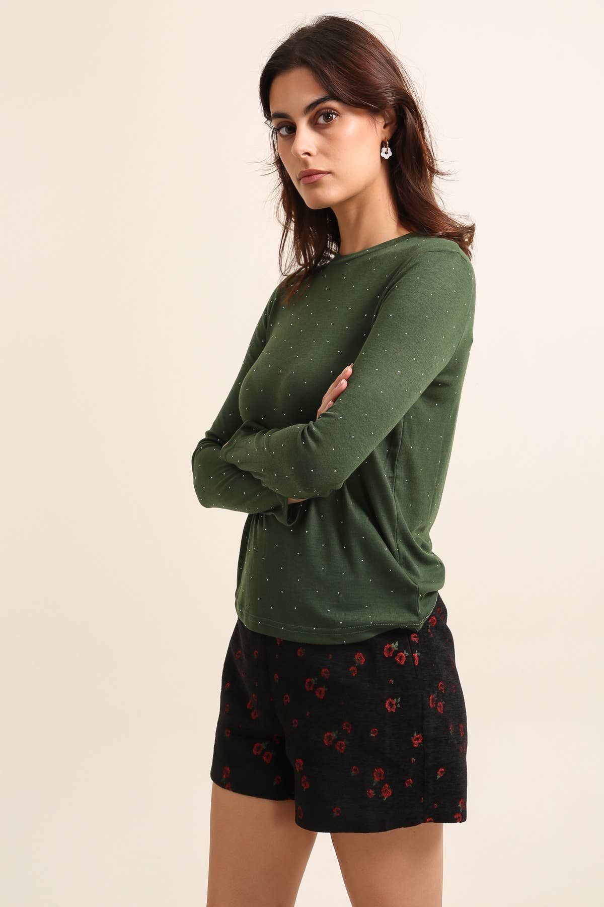 Long Shirt mit Strass