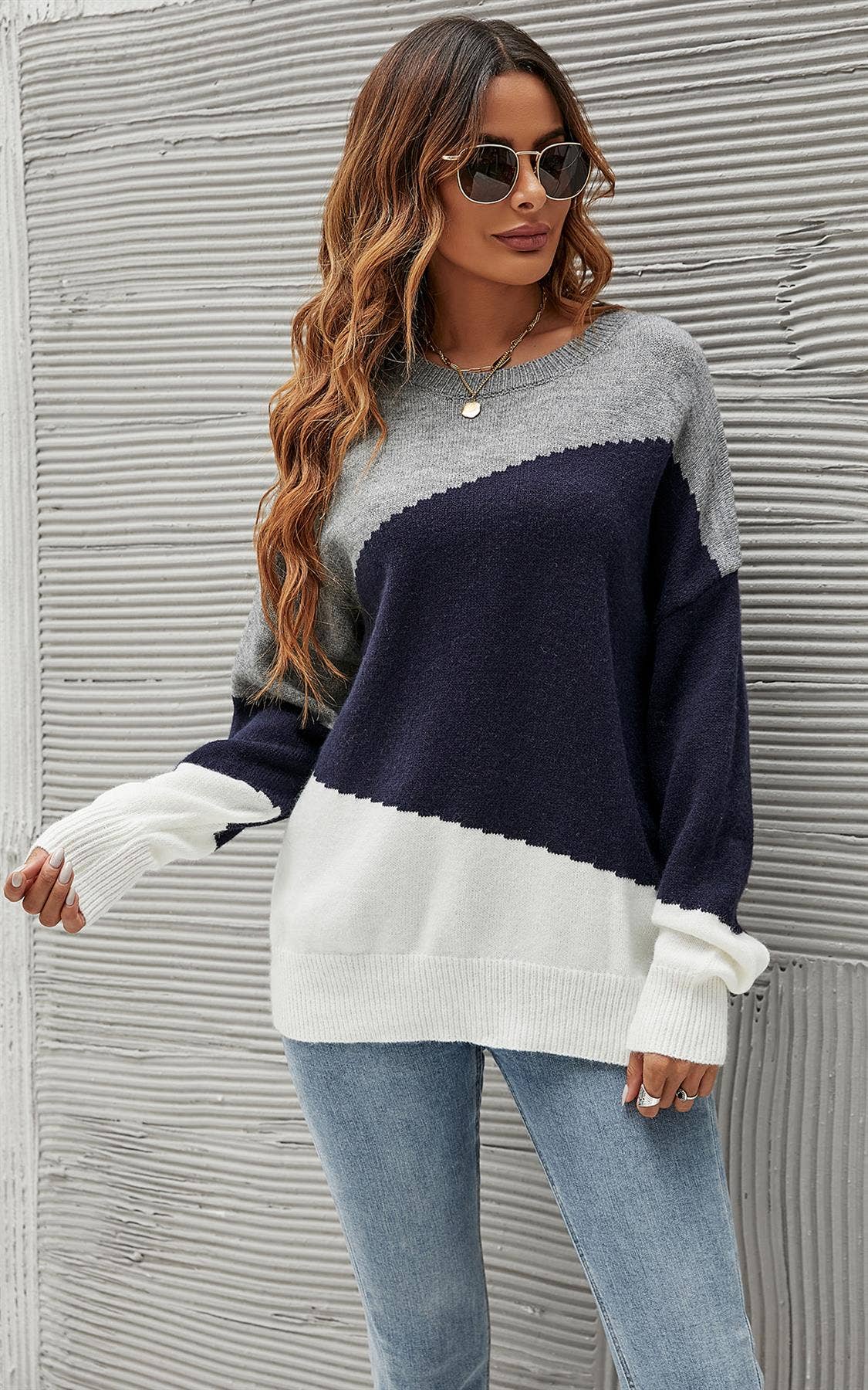 Tricolour Pullover