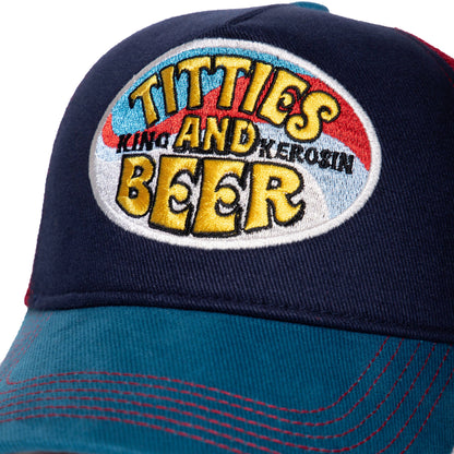 Trucker Cap 'Titties and Beer' Dunkelblau