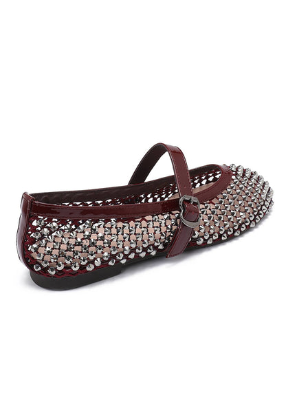 Mary-Jane-Ballerinas mit Strass verziert H8-1530H: Black