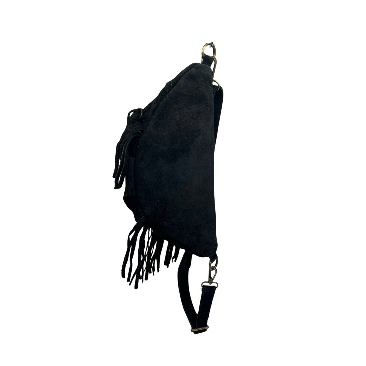 Esperanza Bauchtasche aus Wildleder mit Fransen: KAMEL