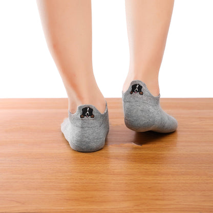 Hund & Katze Socken für Damen I 35-41: Gris / 35-41