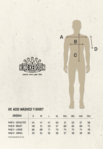 Acid-Washed T-Shirt «Split The Road» Oliv